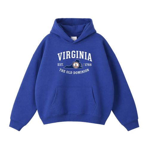 Collection 8 Virginia Oversize Fleeced Hoodie - Klein Blue front