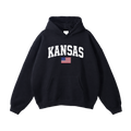 Collection 2 Kansas Oversize Fleeced Hoodie - Black front