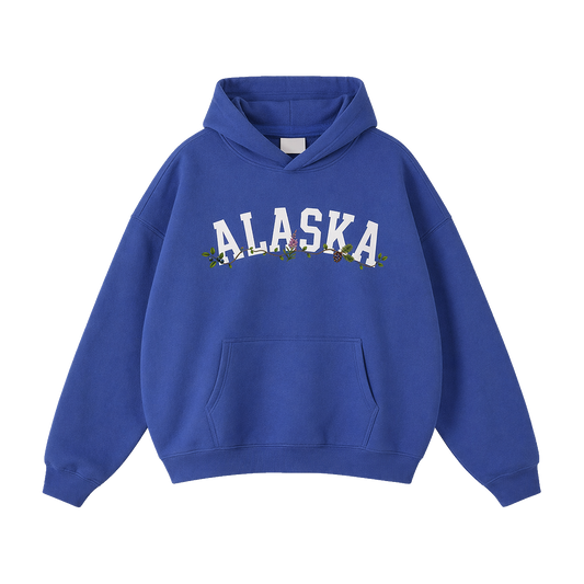 Collection 10 Alaska Oversize Fleeced Hoodie - Klein Blue front