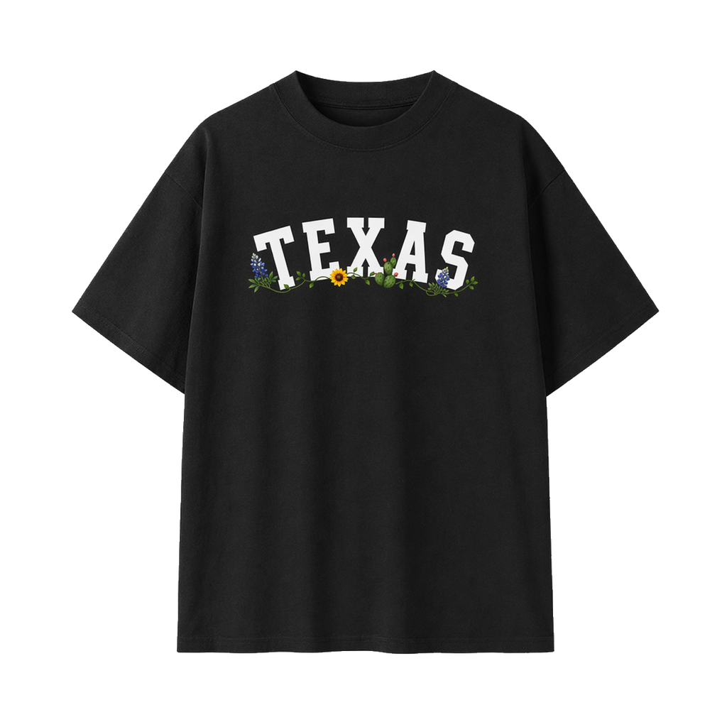 Collection 10 Texas Essential Cotton T-Shirt - Black front