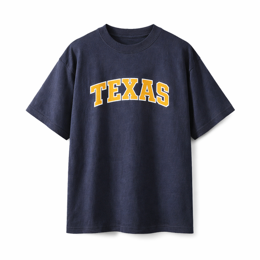 Collection 1 Texas Essential Cotton T-Shirt - Navy Blue front