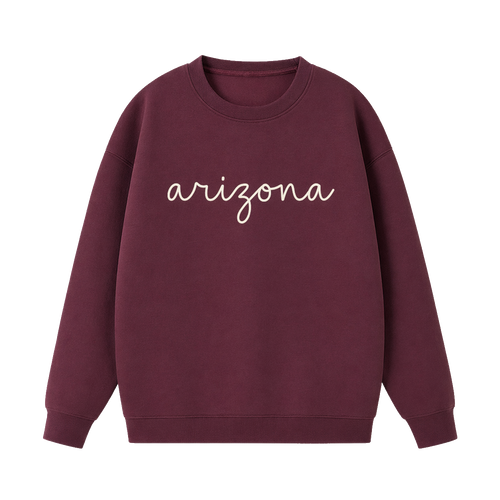 Collection 3 Arizona Essential Heavyweight Crewneck Sweatshirt - Dull Red front