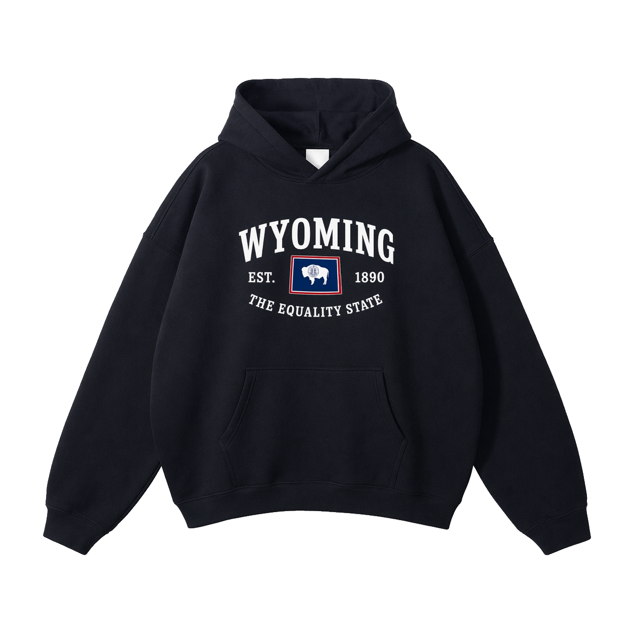 Collection 8 Wyoming Oversize Fleeced Hoodie - Black front
