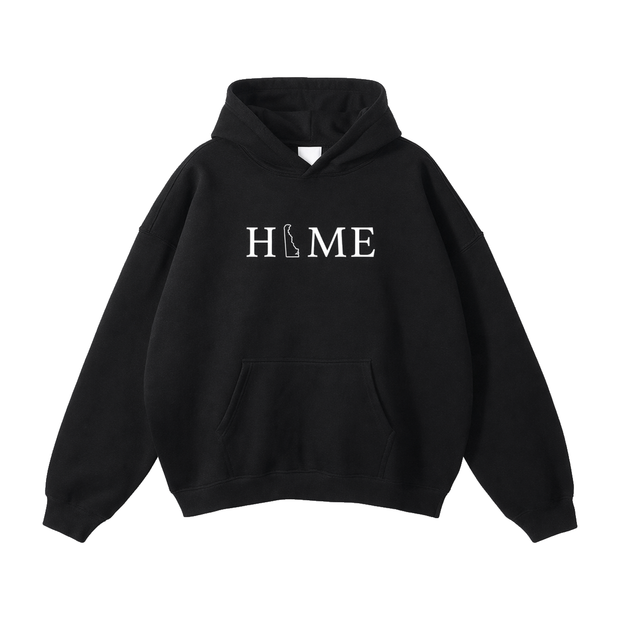 Collection 5 Delaware Oversize Fleeced Hoodie - Black front