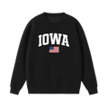 Collection 2 Iowa Essential Heavyweight Crewneck Sweatshirt - Black front