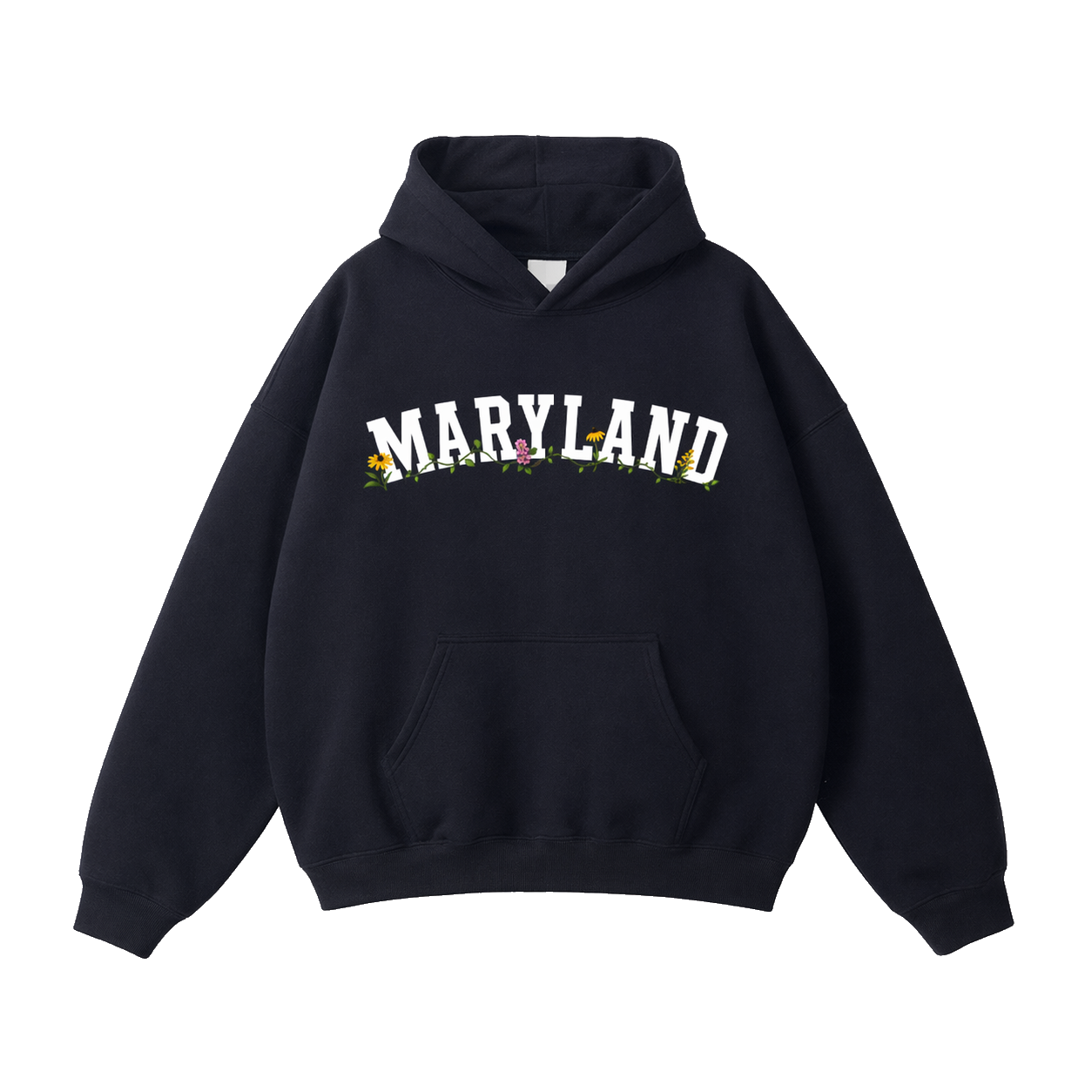 Collection 10 Maryland Oversize Fleeced Hoodie - Black front