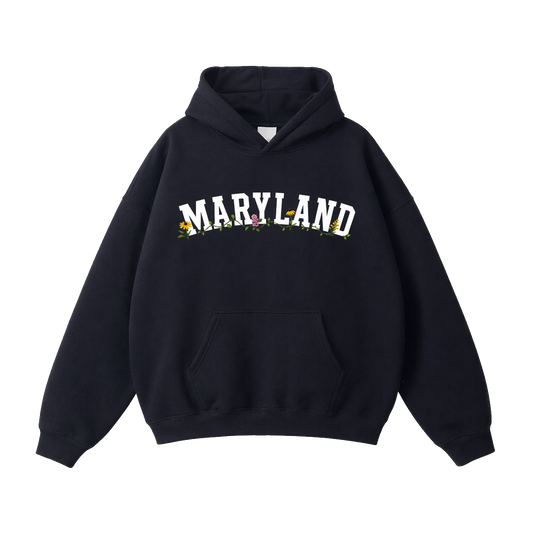 Collection 10 Maryland Oversize Fleeced Hoodie - Black front