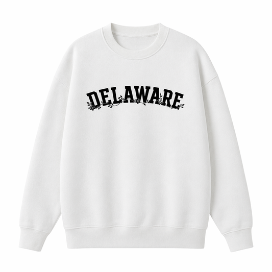 Collection 10 Delaware Essential Heavyweight Crewneck Sweatshirt - White front