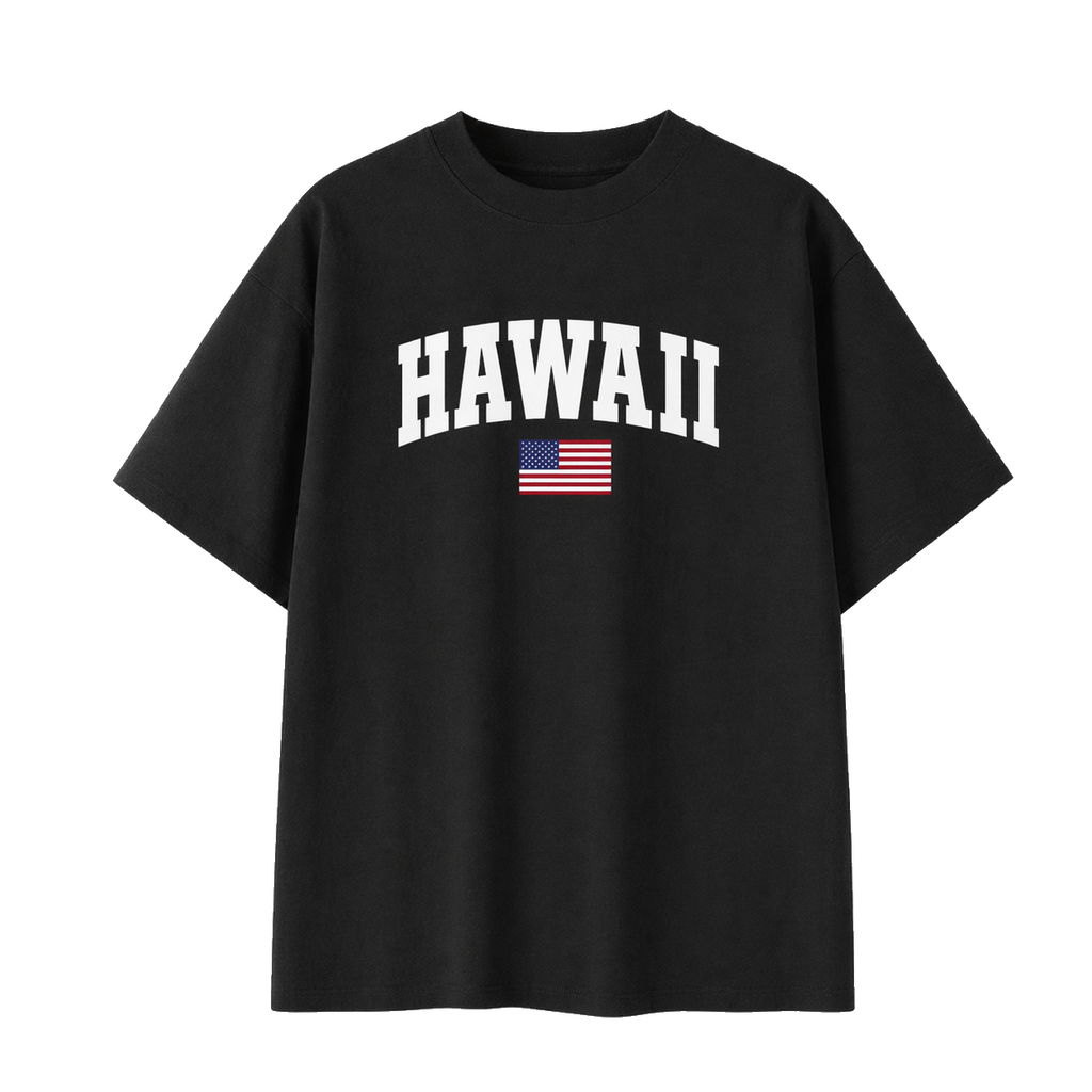 Collection 2 Hawaii Essential Cotton T-Shirt - Black front