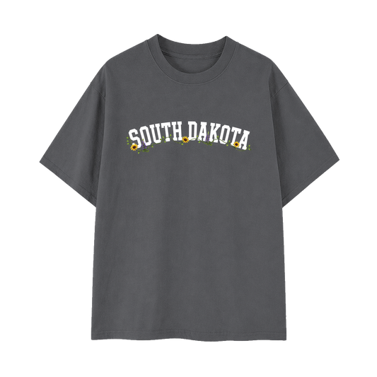 Collection 10 South Dakota Essential Cotton T-Shirt - Dark Gray front