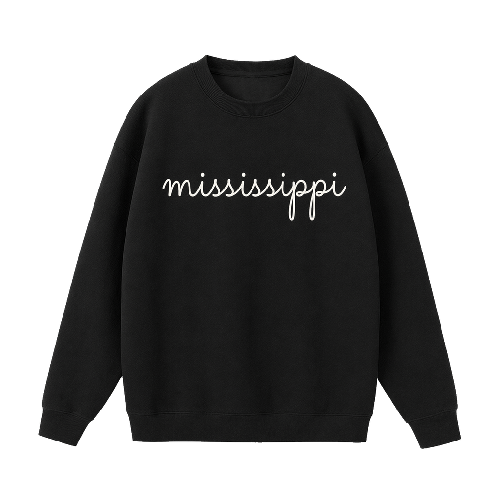 Collection 3 Mississippi Essential Heavyweight Crewneck Sweatshirt - Black front