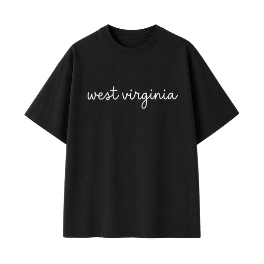 Collection 3 West Virginia Essential Cotton T-Shirt - Black front