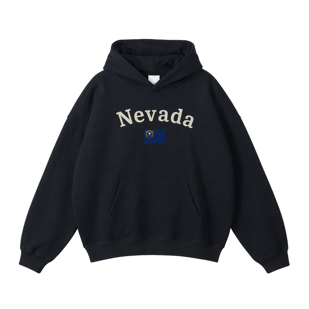 Collection 6 Nevada Oversize Fleeced Hoodie - Black front