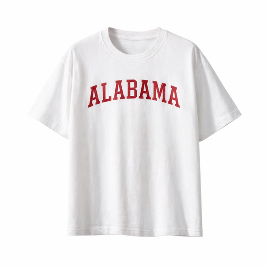 Collection 1 Alabama Essential Cotton T-Shirt - White front