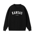 Collection 9 Kansas Essential Heavyweight Crewneck Sweatshirt - Black front