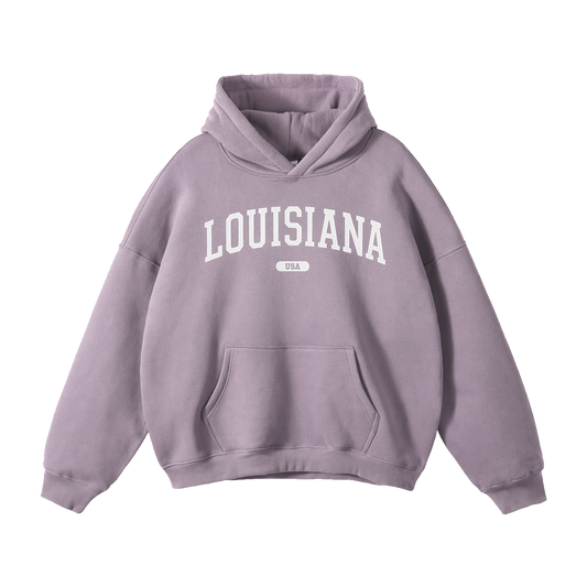 Collection 4 Louisiana Oversize Fleeced Hoodie - Light Purple front