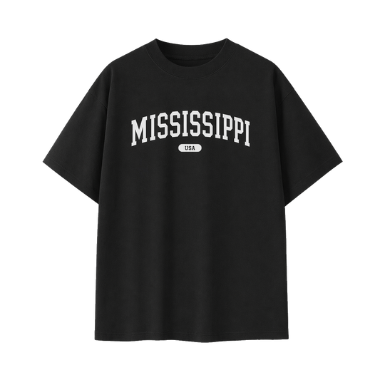 Collection 4 Mississippi Essential Cotton T-Shirt - Black front