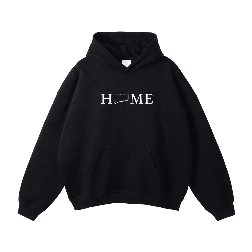 Collection 5 Connecticut Oversize Fleeced Hoodie - Black front