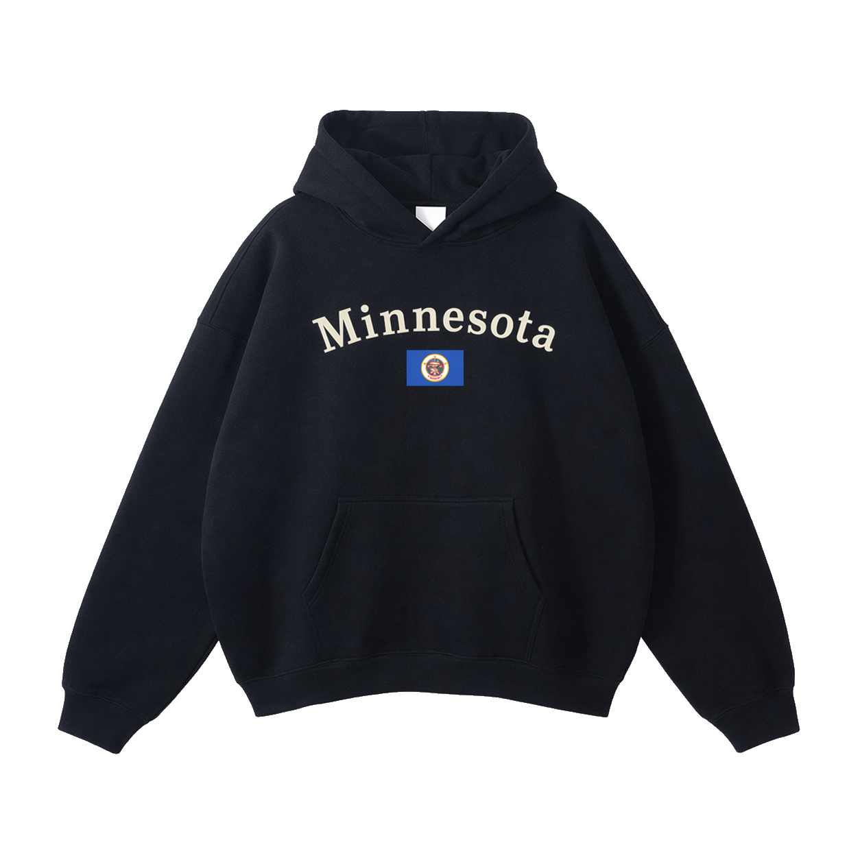 Collection 6 Minnesota Oversize Fleeced Hoodie - Black front