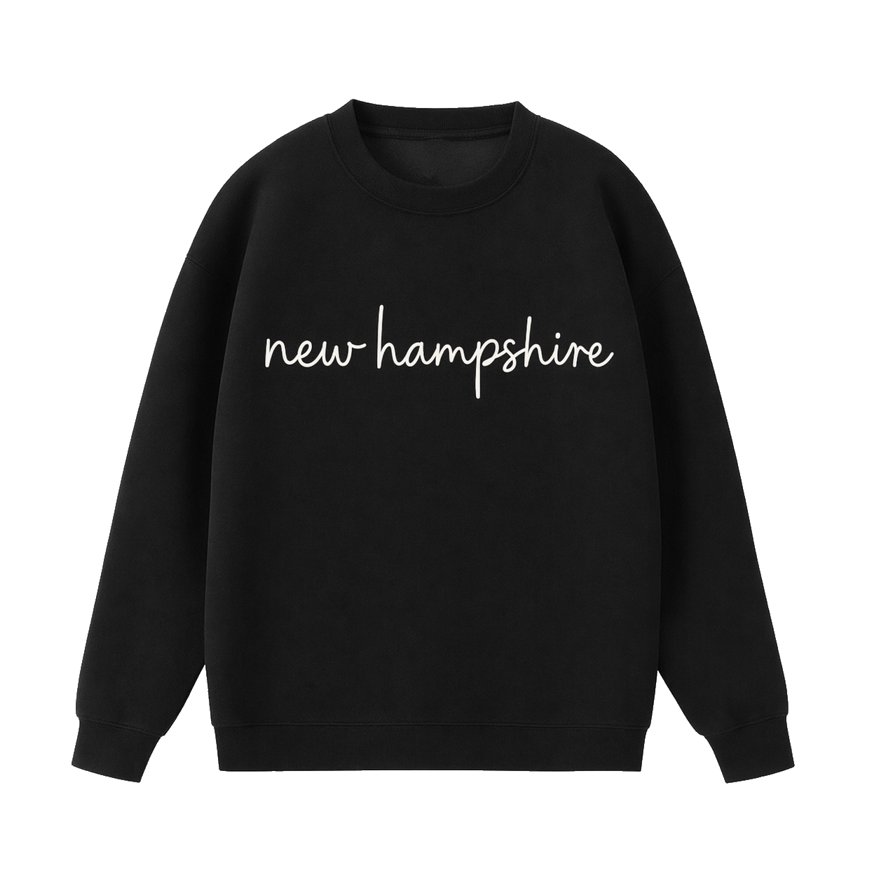 Collection 3 New Hampshire Essential Heavyweight Crewneck Sweatshirt - Black front