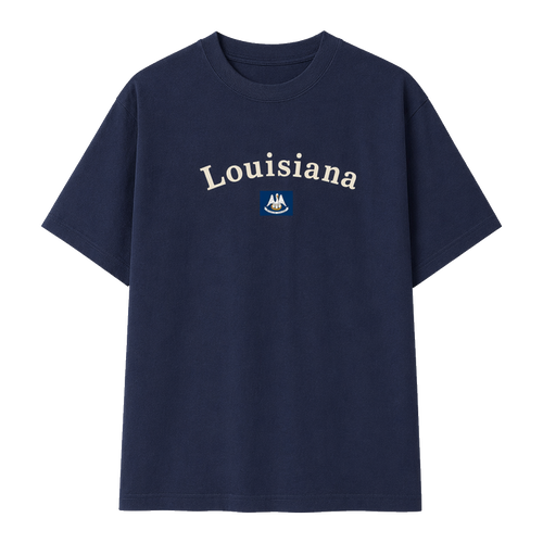 Collection 6 Louisiana Essential Cotton T-Shirt - Navy Blue front