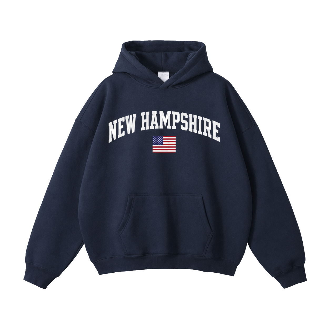 Collection 2 New Hampshire Oversize Fleeced Hoodie - Navy Blue front