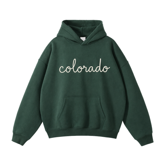 Collection 3 Colorado Oversize Fleeced Hoodie - Eden Green front