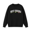 Collection 10 West Virginia Essential Heavyweight Crewneck Sweatshirt - Black front