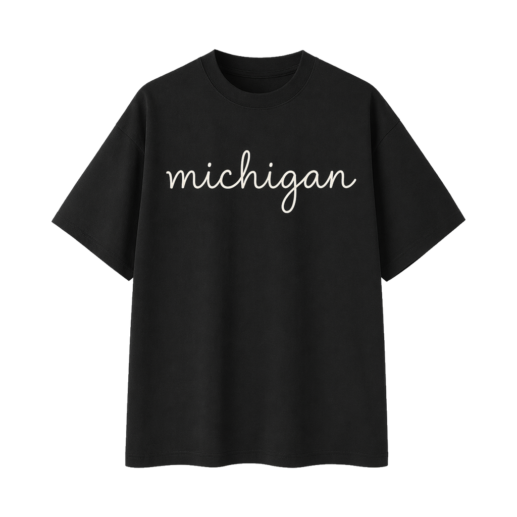 Collection 3 Michigan Essential Cotton T-Shirt - Black front