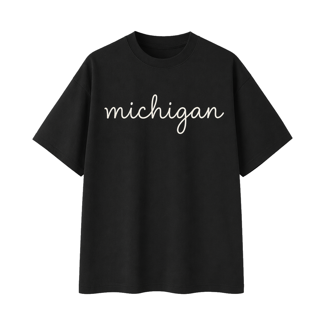 Collection 3 Michigan Essential Cotton T-Shirt - Black front