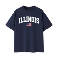 Collection 2 Illinois Essential Cotton T-Shirt - Navy Blue front