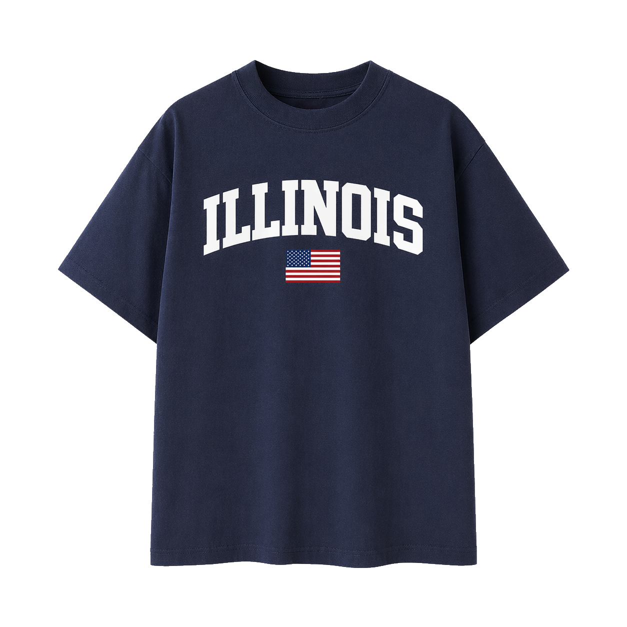 Collection 2 Illinois Essential Cotton T-Shirt - Navy Blue front