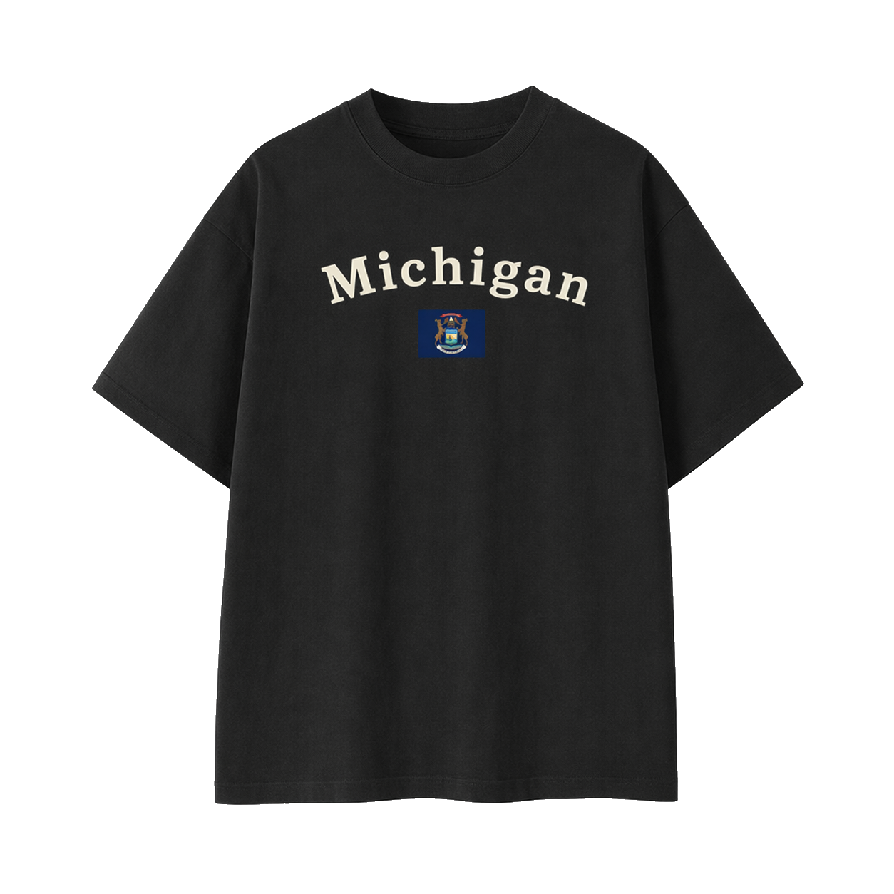 Collection 6 Michigan Essential Cotton T-Shirt - Black front