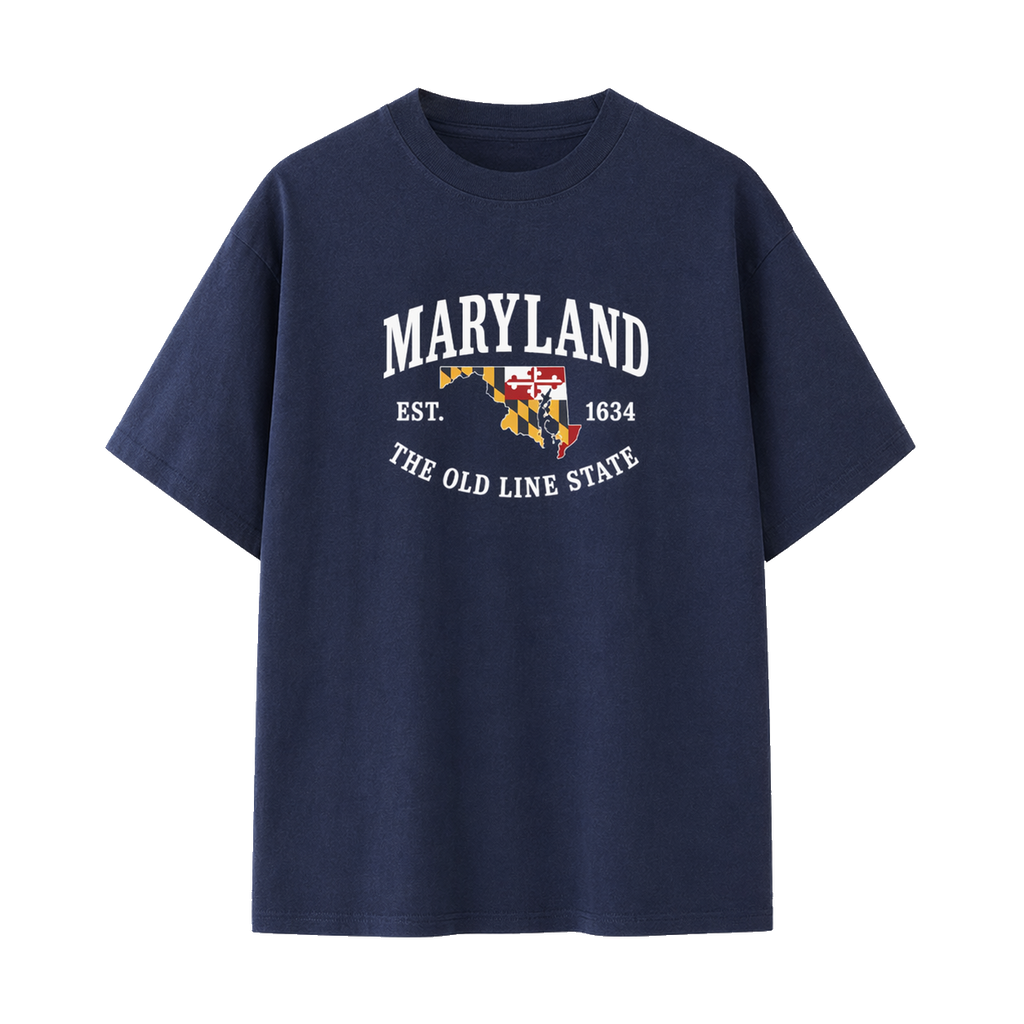 Collection 8 Maryland Essential Cotton T-Shirt - Navy Blue front