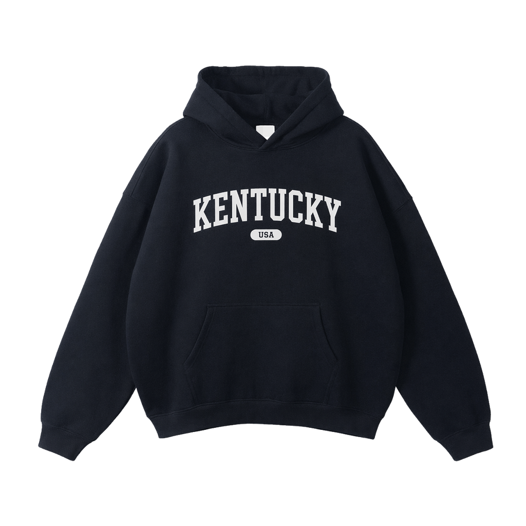 Collection 4 Kentucky Oversize Fleeced Hoodie - Black front