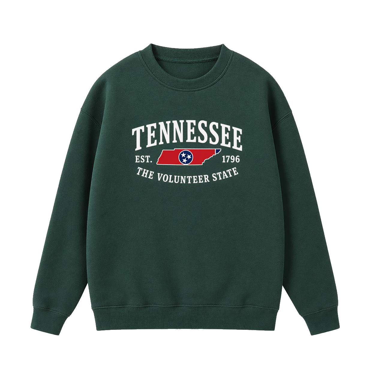 Collection 8 Tennessee Essential Heavyweight Crewneck Sweatshirt - Dark Green front