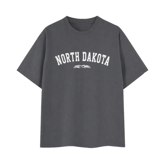 Collection 9 North Dakota Essential Cotton T-Shirt - Dark Gray front