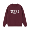 Collection 9 Texas Essential Heavyweight Crewneck Sweatshirt - Dull Red front