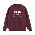 Collection 8 Ohio Essential Heavyweight Crewneck Sweatshirt - Dull Red front