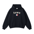 Collection 6 Iowa Oversize Fleeced Hoodie - Black front