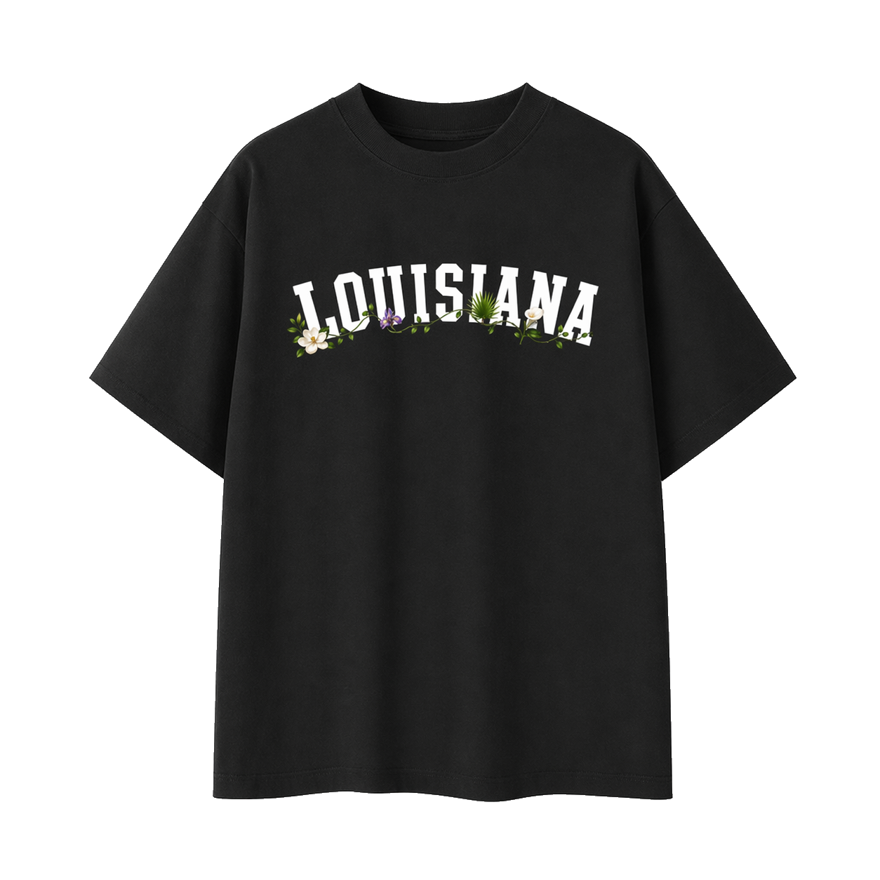 Collection 10 Louisiana Essential Cotton T-Shirt - Black front