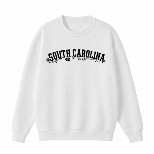 Collection 10 South Carolina Essential Heavyweight Crewneck Sweatshirt - White front