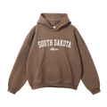 Collection 9 South Dakota Oversize Fleeced Hoodie - Brown front