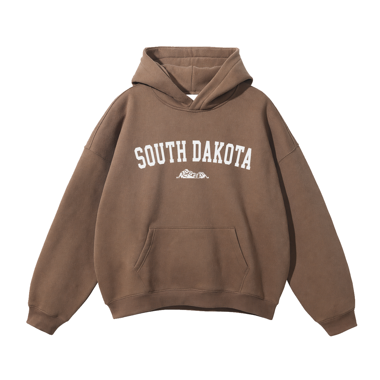 Collection 9 South Dakota Oversize Fleeced Hoodie - Brown front