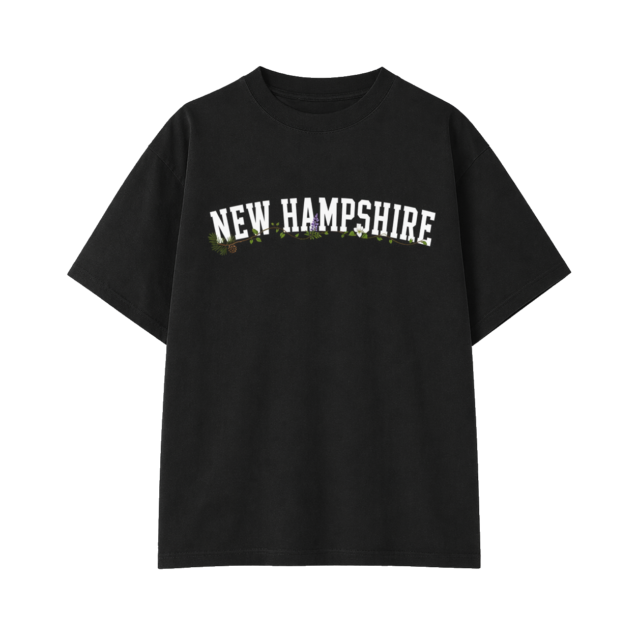 Collection 10 New Hampshire Essential Cotton T-Shirt - Black front