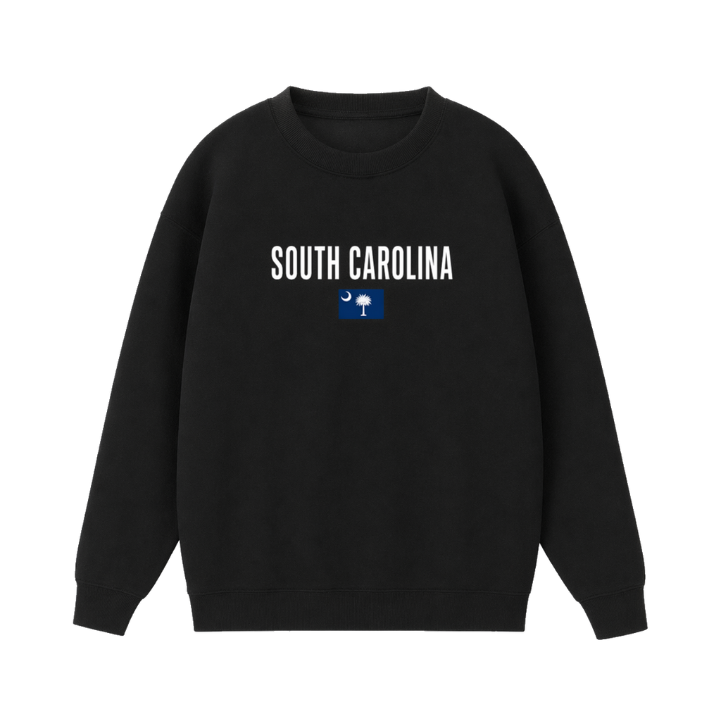 Collection 7 South Carolina Essential Heavyweight Crewneck Sweatshirt - Black front