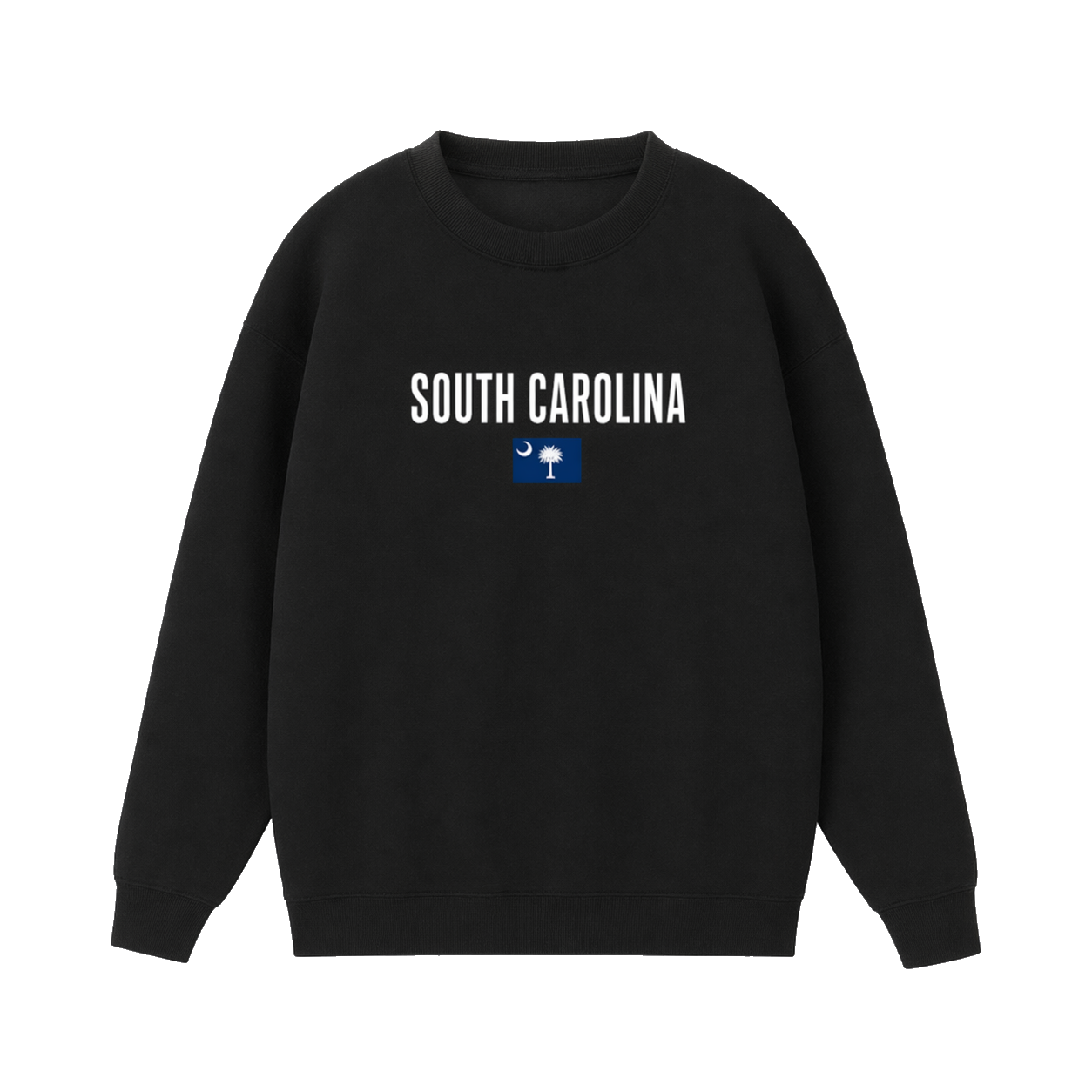 Collection 7 South Carolina Essential Heavyweight Crewneck Sweatshirt - Black front