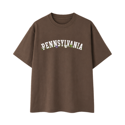 Collection 10 Pennsylvania Essential Cotton T-Shirt - Coffee front