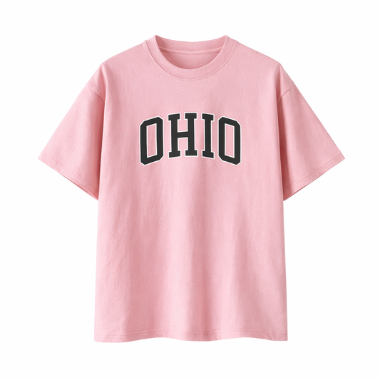 Collection 1 Ohio Essential Cotton T-Shirt - Pink front