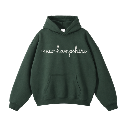 Collection 3 New Hampshire Oversize Fleeced Hoodie - Eden Green front